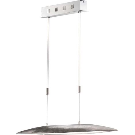 Lampe suspendue lampe de salle à manger LED argent dimmable hauteur réglable