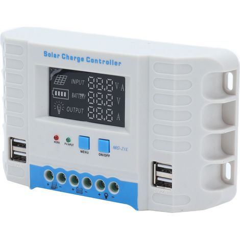 Solarladeregler mit LCD-Anzeige, elektrischen Schutzfunktionen, Stoßfestigkeit, 20-A-Regler (1/5)