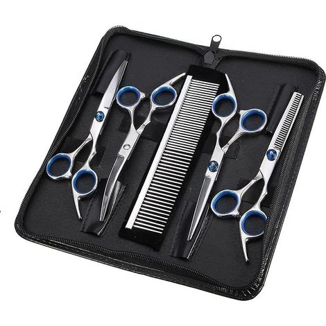 Hundepflege-Set, 6-teiliges Scheren-Set für die Fellpflege von Hunden und Katzen (1/4)