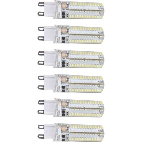 6 Ampoules LED G9 5W 104 LED Étanches IP45 Lumière Chaude pour Lustre Applique Murale Maison 220V - Lot de 6
