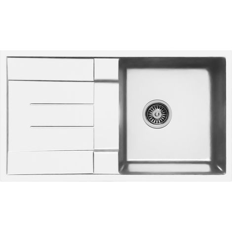 Fregadero Neptuno Granite Sink 86x50 cm - Blanco