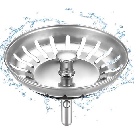 82mm Kitchen Sink Plug - Thick Stainless Steel Basket for Kitchen Sink Drain - Anti-Clogging Kitchen Sink Filter with Hair Catcher and Filter for Kitchen Sinks (1/5)