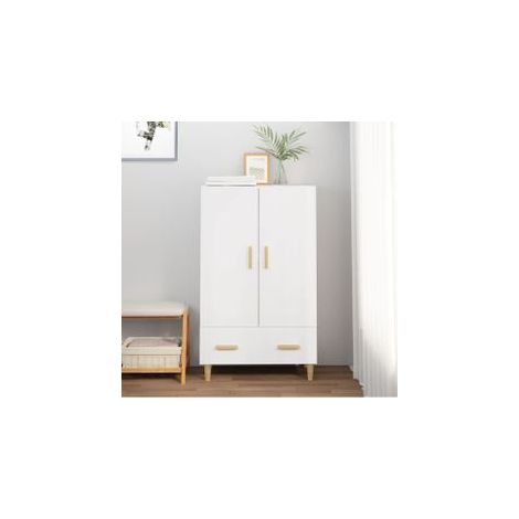 Buffet haut Blanc 70x31x115 Bois d'ingénierie (1/5)