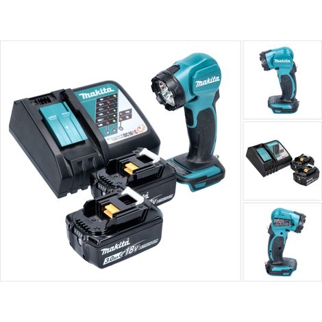 Makita DEADML815F1 Lampe LED sans fil 160lm 14,4 - 18V + 2x Batteries 3,0Ah + Chargeur (1/5)