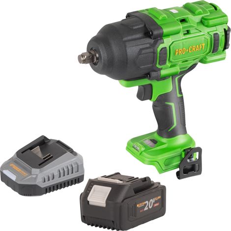 Avvitatore a impatto a batteria Procraft PWA80bb 20 V 1600 Nm 1/2" Brushless + 1x batteria 4,0 Ah + caricabatteria