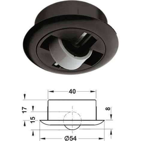 RUOTA HAFELE PER MOBILI DA INCASSO FISSA PORTATA 50 KG COD.661.04.318