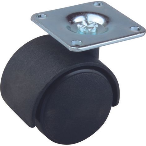 40-mm-Möbelrolle mit schwarzer Platte SANS MARQUE