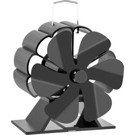 Mini ventilatore a 6 pale per stufa a legna, per la circolazione del calore, ventilatore per stufa a pellet per camino/bruciatore/legna/canna fumaria (1/5)