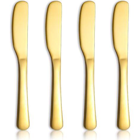 Lot de 4 couteaux à beurre en acier inoxydable