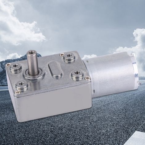 Moteur à réduction de vitesse CC de type micro, grand moteur à engrenage à vis sans fin de torsion 24 V (150 tr/min) (1/5)