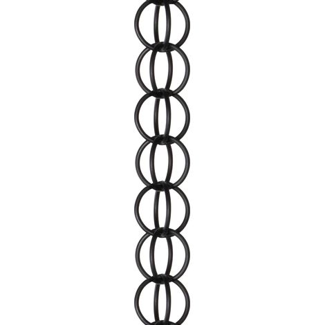 Chaine De Gouttiere - Chaine De Pluie Double Boucle En Aluminium - Pour Drainage Toiture Pavillon Veranda Balcon Jardin - 4 M - Noir