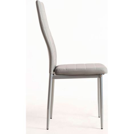 Packs Sillas Comedor - Pack 4 Sillas Lauter Polipiel - Gris claro
