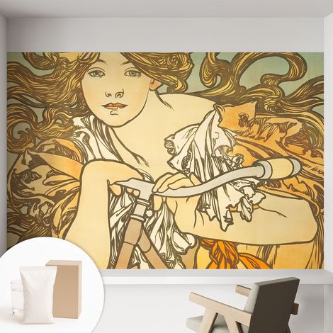 Papier peint intissé décoratif pour salon chambre et cuisine Facile à poser avec colle Élégance printanière 152x104 cm (1/5)
