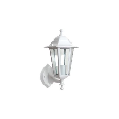 Applique extérieure vintage 60W E27 – Fonte d'aluminium blanche – Indice de protection IP43 – Dimensions 18x33xØ22 cm – Loan