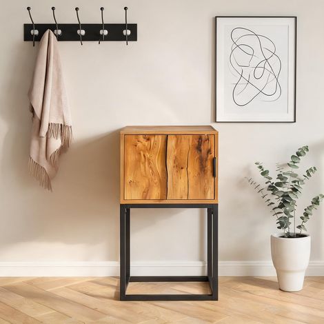 Console avec meuble de rangement en bois et métal 40 x 30 x 76 cm (1/5)