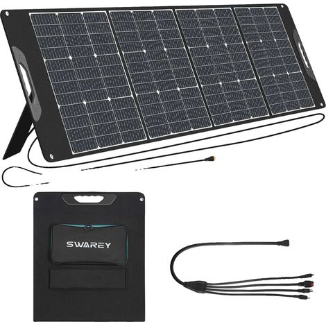 Pannello solare pieghevole, potenza 200 W, uscita 18 V CC, PD Type-C da 18 W, conversione energetica efficiente, design portatile. (1/5)