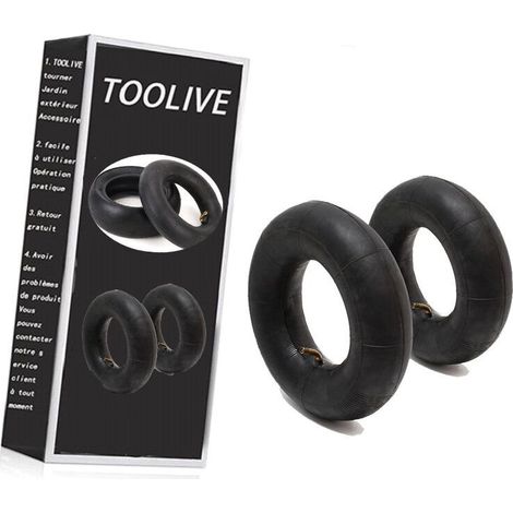Konvolut von 2 Fahrradschläuchen für Aufsitzmäher, 15x6.00-6, mit Winkelventil, Rasentraktor (1/5)