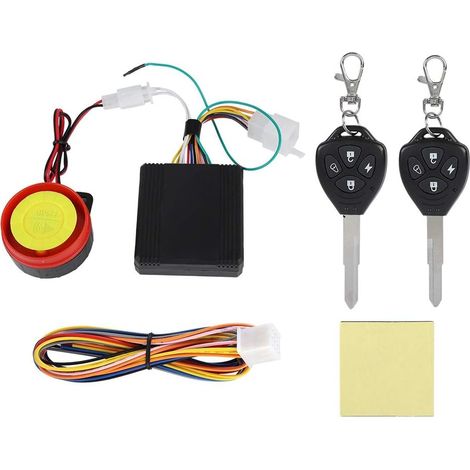 Système d'alarme pour Moto avec Clignotant, Alarme Antivol Vélo de Vibration 125Db 12V Entièrement scellé et étanche, télécommande Double Scooter, Fonction Feux Direction - (1/5)