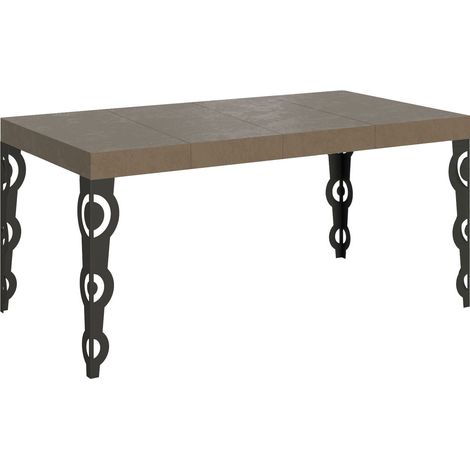Tavolo Allungabile 120/380x90 cm Karamay Premium Tortora Gambe Antracite