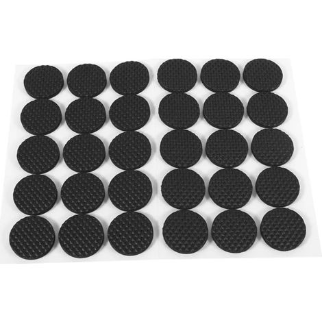 Lot de 30 patins de protection antidérapants et autocollants noirs pour meubles, canapés, tables et chaises. (1/5)