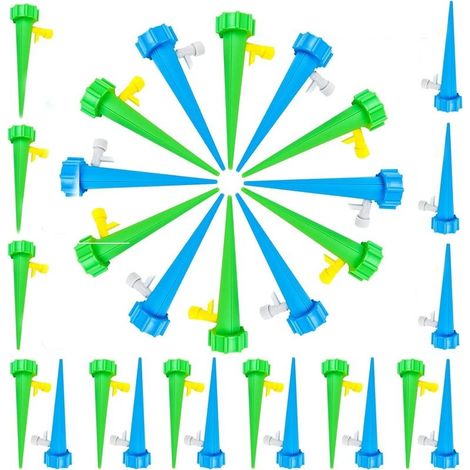 30 pièces bouteilles goutte à goutte, cônes d'arrosage goutte à goutte avec vanne réglable, système d'irrigation automatique des plantes, arrosage automatique des vacances (1/5)