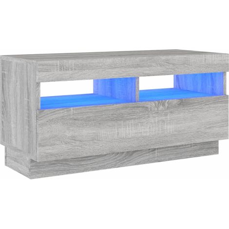 Mobile TV multimediale scaffale per televisione televisione buffet sala da pranzo soggiorno camera da letto con luci a LED sonoma 80 x 35 x 40 cm grigio 020026830