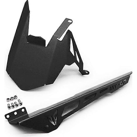 Convient pour Yamaha MT-07 FZ07 13-17 ans, garde-boue arrière, cache décoratif en alliage d'aluminium, couvercle de chaîne, carter de chaîne (ensemble noir) (1/5)