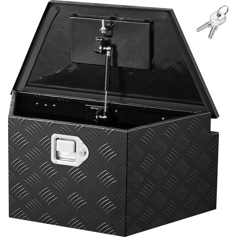 VEVOR Caja de Herramientas para Remolque de Aluminio, 660 x 330 x 305 mm, Caja de Transporte de Gran Capacidad, Alta Resistencia, con Cerradura y Llaves para Camioneta Autocaravana Todoterreno RV SUV