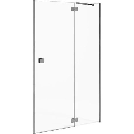 Jika Cubito Pure - Porte de douche rabattable 1000 mm, droit, Jika Perla Glass, argent/verre clair H2544250026681 (1/3)