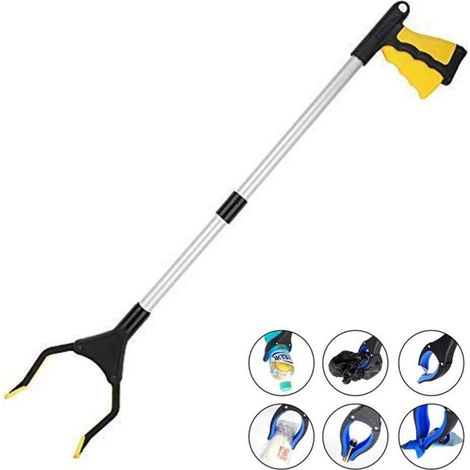 Outils de collecte, grappin pour personnes âgées de 82 cm avec pince rotative en caoutchouc, ramassage des poubelles, ramassage des ordures, déchets de jardin (1/5)