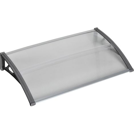 Türvordach - Polycarbonat, Aluminium, 110x60 cm, Grau