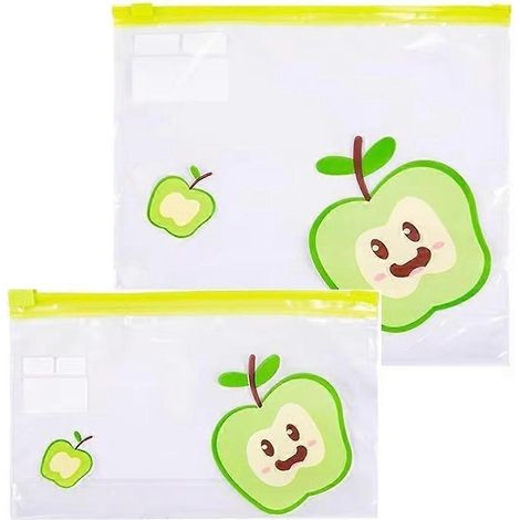 Réutilisable qualité alimentaire transparent rangement sac joint récipient avec fruit et légume rangement sac L S (1/5)
