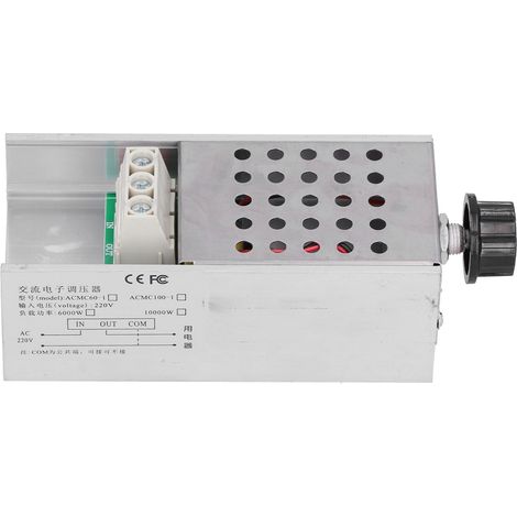 Variateur de Vitesse Moteur Électronique Gradateur LED 10000W avec Boîtier AC 220V Régulateur de Tension (1/5)