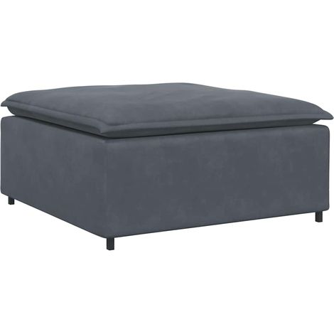 Modulo Poggiapiedi Divano Modulare Grigio Scuro 100x100x48 cm vidaXL (1/5)