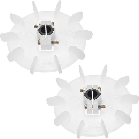 Sourcing Map Lot de 2 hélices ventilateur en plastique blanc 10 pouces diamètre intérieur (13-14 (1/5)