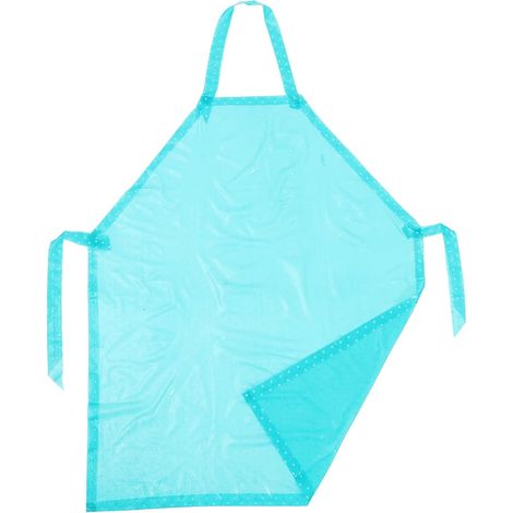 Delantal de cocina verde impermeable transparente de PVC sin mangas (1/5)