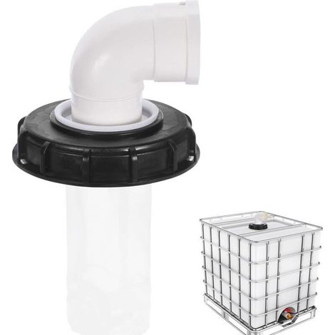 90° Couvercle de Réservoir IBC avec Filtre en Nylon Lavable pour Réservoir d'eau de Pluie IBC 1000 litres, Filtre À Couvercle IBC Accessoires de Réservoir IBC, Filtre à Eau de Pluie en Nylon 165 mm (1/4)