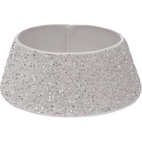 Jupe de sapin HL pailletée argent – colerette carré 40 x 60 x 20 cm, petite taille (1/5)