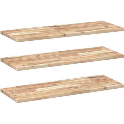 Maison Exclusive - Schweberegale 3 Stk. 100x30x2 cm Massivholz Ak
