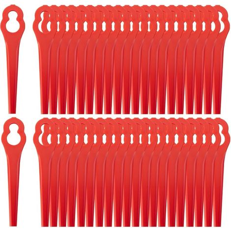 Lot de 100 Lames de Rechange compatibles avec GE-CT 18 Li, GC-CT 18/24 Li et GC-CT 18/24 Li P, BG-CT 18 Li, RG-CT 18/1 Li Coupe-Bordure sans Fil - Lame en Plastique pour débroussailleuse (1/5)
