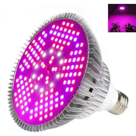 Lampe de Plante Lampe de Croissance Lampe E27 24W 200 LEDs LED Grow Light de Croissance Plein Spectrum,des Fleurs et des Légumes Intérieur/Serre/Jardin [1 Pack] (1/5)