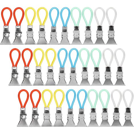 Cuisine Serviettes Clips,20 Pack Clips Porte-Torchon,Pinces à Torchons Crochet de Cintres pour Accueil Cuisine Salle de Bains Placards Serviettes Suspendues (1/5)