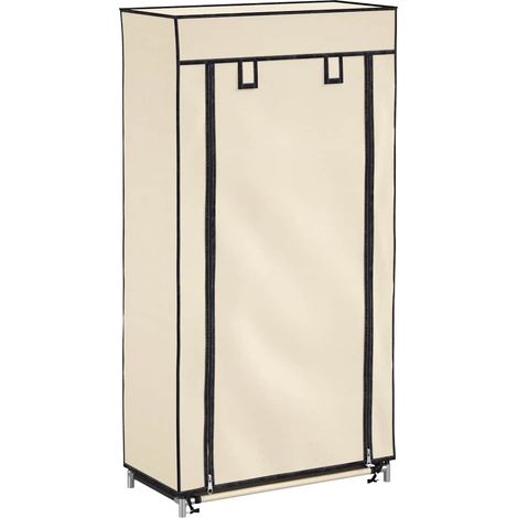 Scarpiera  Mobile per scarpe Coperta Crema 58x28x106 cm in Tessuto (1/5)