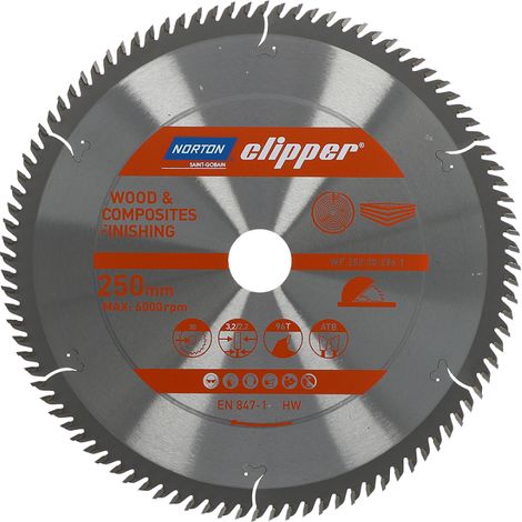 NORTON PIŁA TARCZOWA 250mm x 30mm x 96z DREWNO I KOMPOZYTY ATB (3,2 / 2,2)