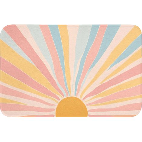 TAPPETINO DA BAGNO Illustrazione - Sole - Colori pastello 60x40 cm