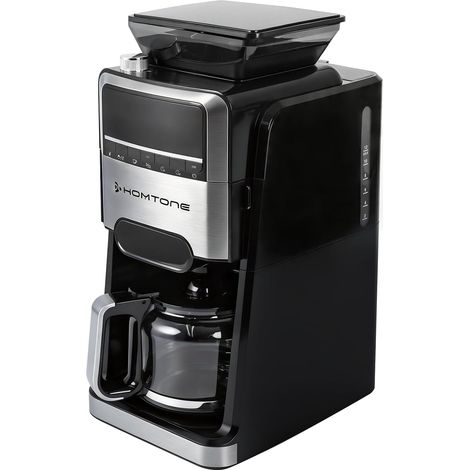 Machine à Café avec Broyeur Amovible, Minuterie 24 H, Verseuse en Cerre, Filtre Permanent en Métal, 1400 W, Pour Grains et Poudre (1/5)