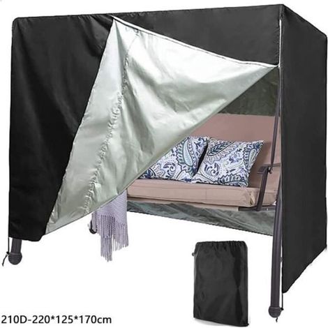 Waterproof 210D Oxford Cover for 3-Seater Garden Swing, 220 x 170 x 125 cm