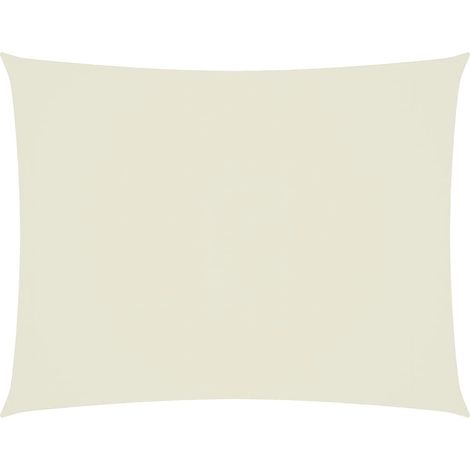 Voile d'ombrage - Toile solaire - Voile de parasol Tissu Oxford rectangulaire 6x7 m Crème Chic-963209 (1/5)