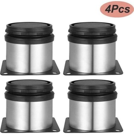Pieds de meubles - Gesentur - 4 Pieds Réglables 50 mm De Hauteur - Acier inoxydable brossé - Lot de 4 (1/4)