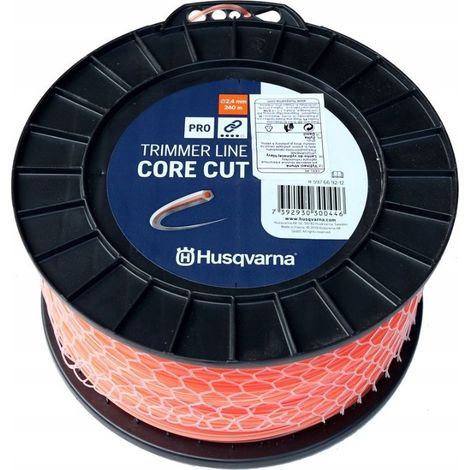 Cordon de coupe pour tronçonneuses et débroussailleuses Husqvarna CORECUT 2,4x240m ORIGINAL 